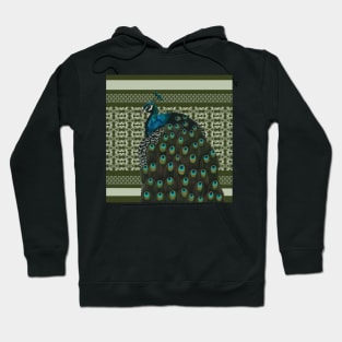 Vintage Peacock Portrait Hoodie